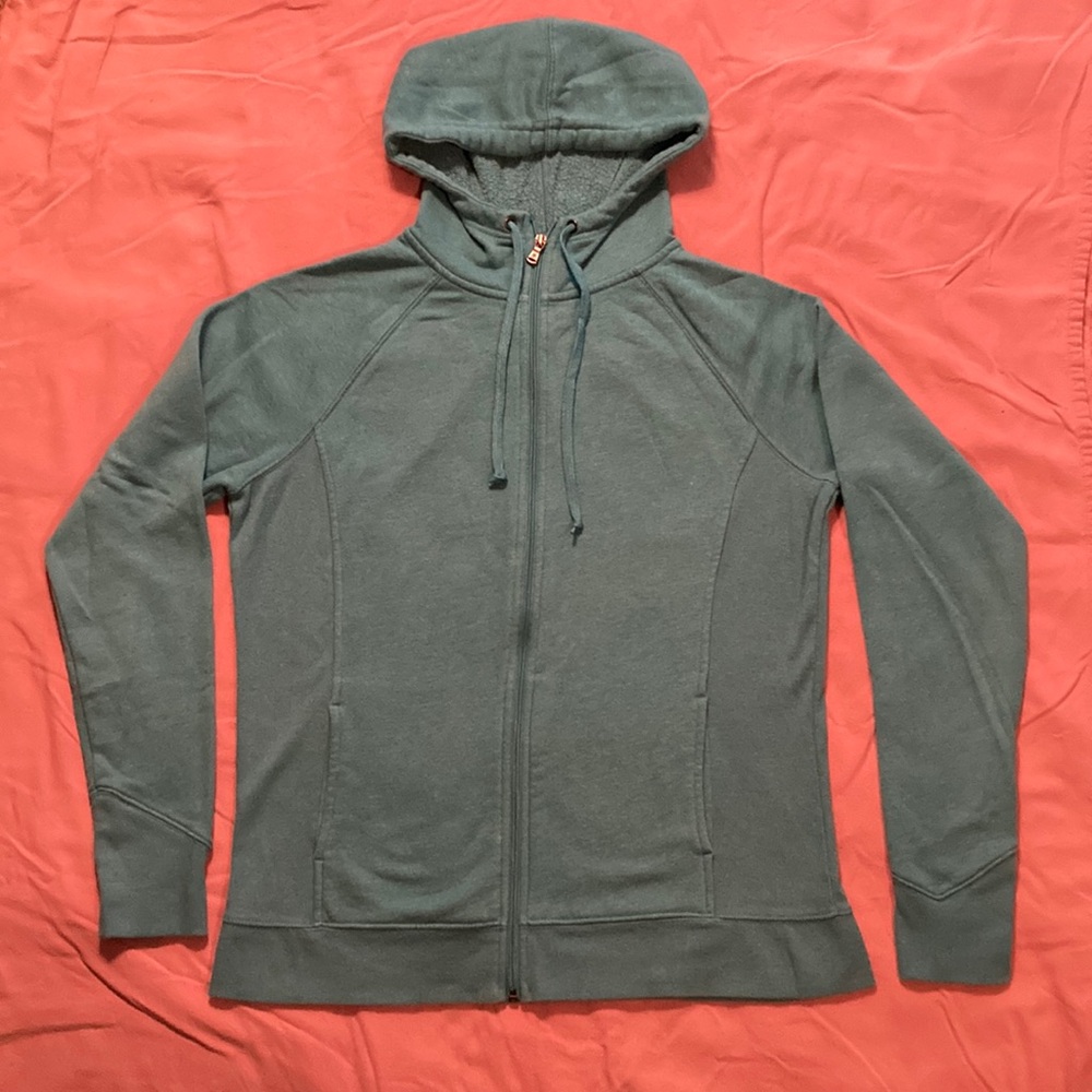 Teal Full Zip Hooded Sweatshirt Tek Gear Hoodie Women’s Size Large